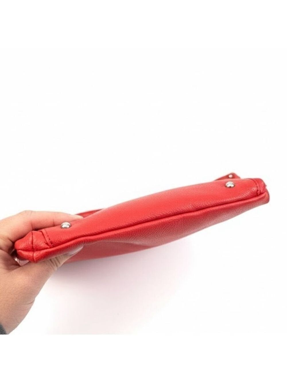 Nine West 2 Bag Bundle: Red Crossbody & Silver Sequin Clutch - Picture 2 of 10